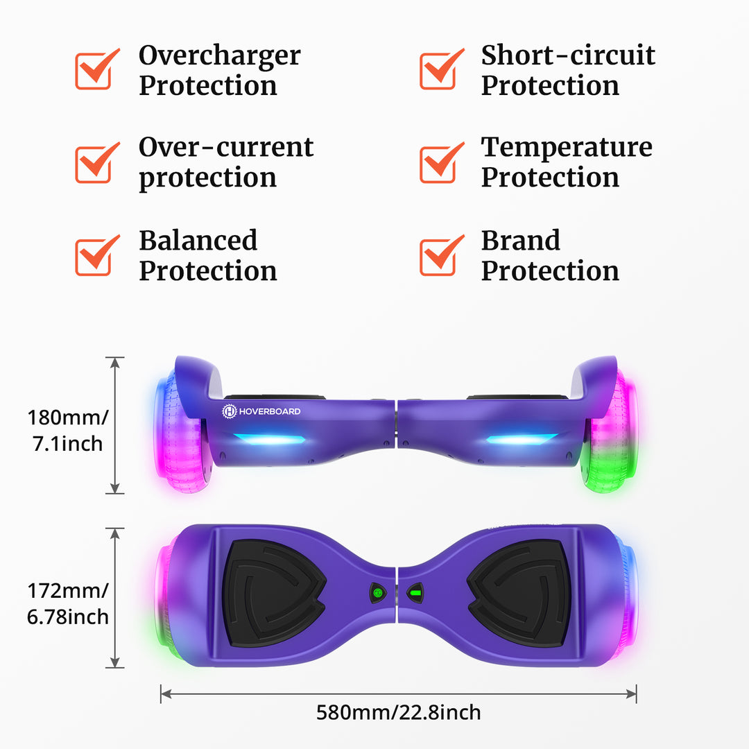 Trinity Max Hoverboard with 6.3" LED Wheels