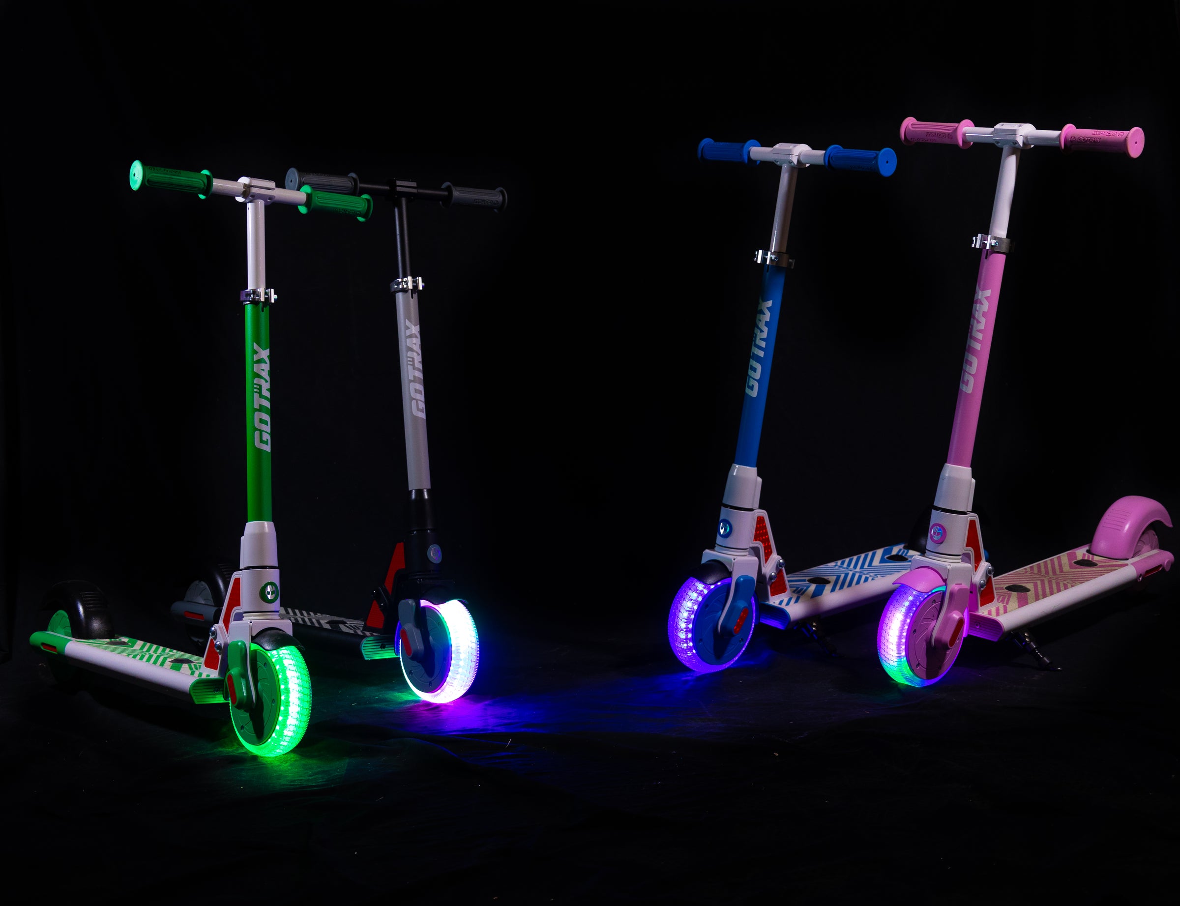 GOTRAX Green, Gray, Blue, and Pink GKS Lumios' Electric Scooter for Kids with LED Front Wheel